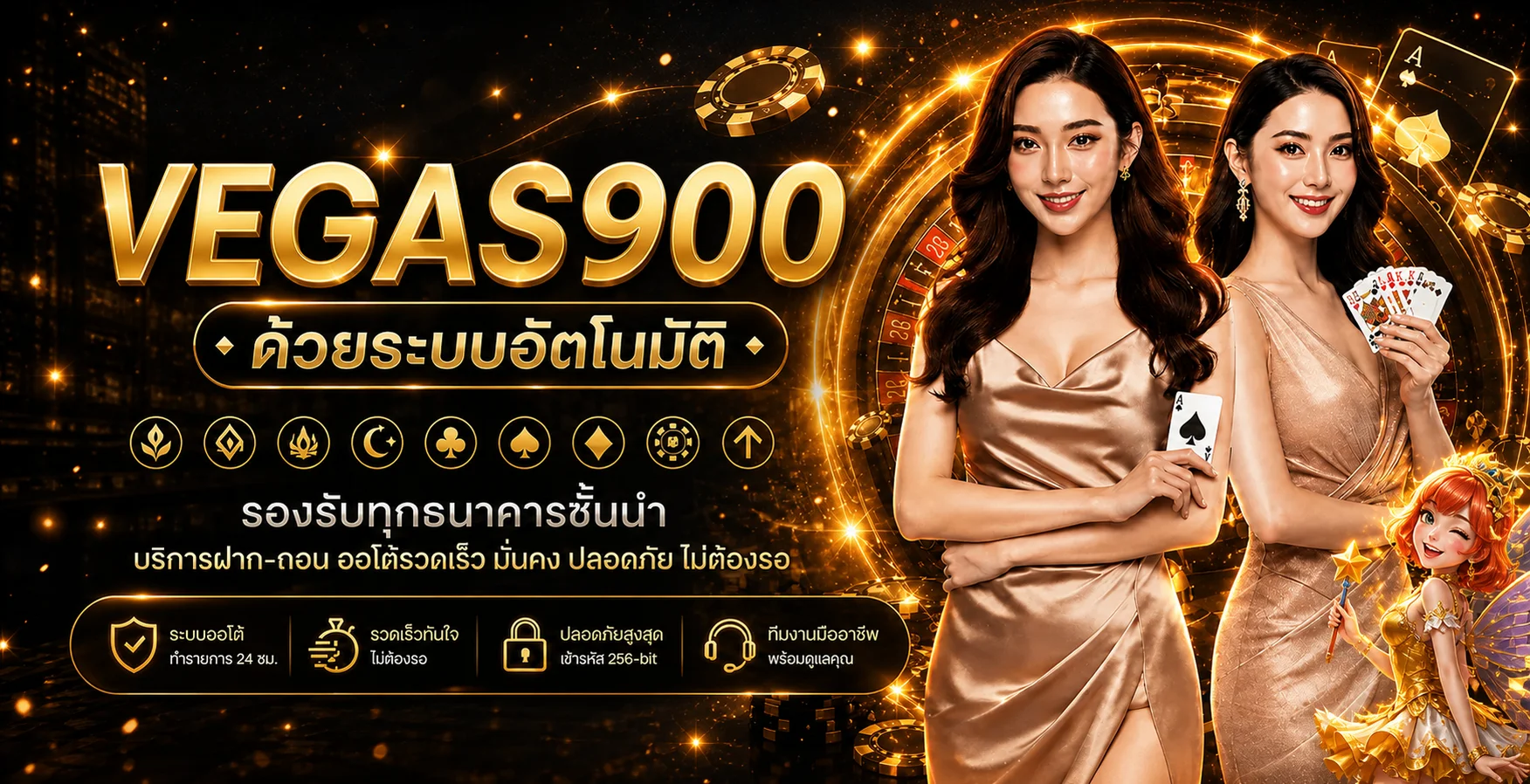 แบนเนอร์ VEGAS900 ทางเข้าเว็บตรงและบริการเกมออนไลน์